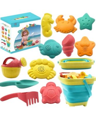 Beach Sand Toys Set Bucket Shovel Rake Sandcastle Kit