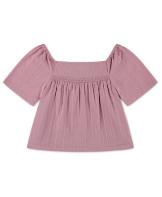 Girls' 7-16 Short-Sleeve Boho Swing Top