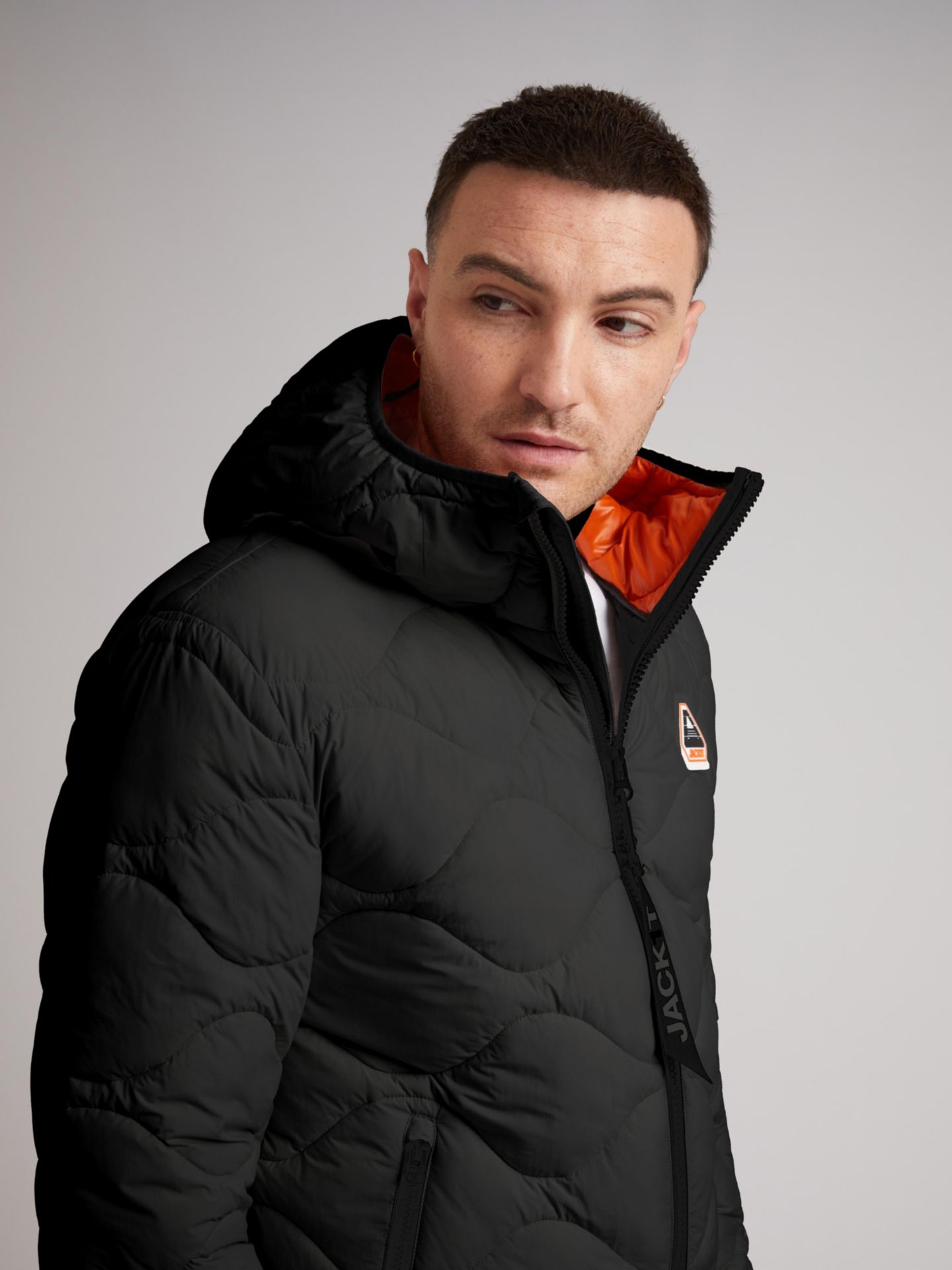 Мужская куртка JACK1T Orb1T Long Sleeve Hooded, цвет: Чёрный — фото 7