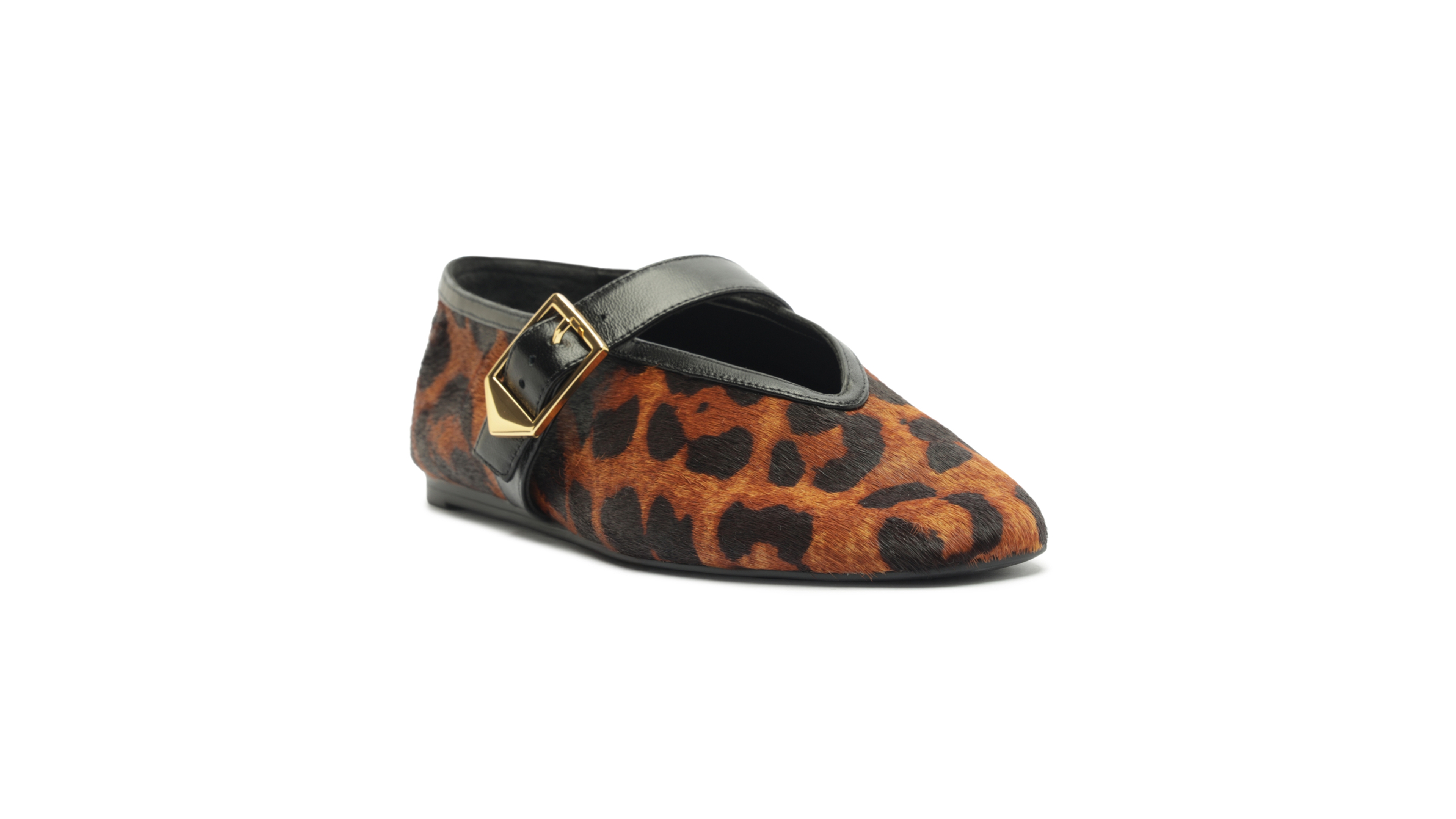 Schutz Women's Vick Buckle Square Toe Flats
