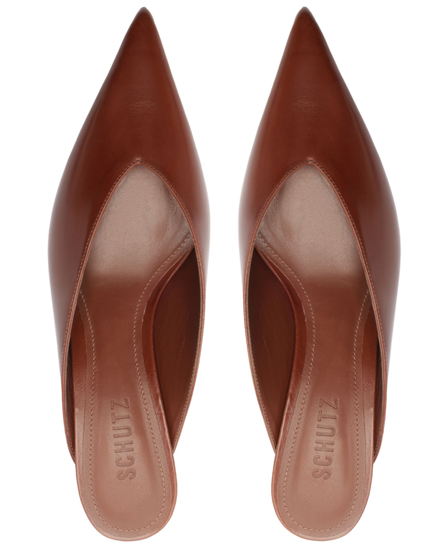 Женские сабо Schutz Loren Mid Mule Pumps, цвет: Тёмный коричневый — фото 9