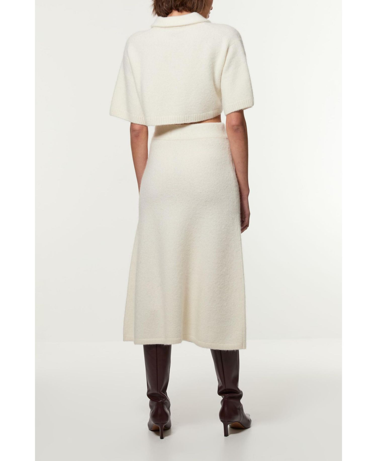 Women's Alpaca Wool Fluffy Full Knit Skirt