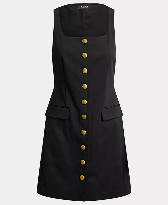 Women's Button-Trim Faille Cocktail Dress - thumbnail 5