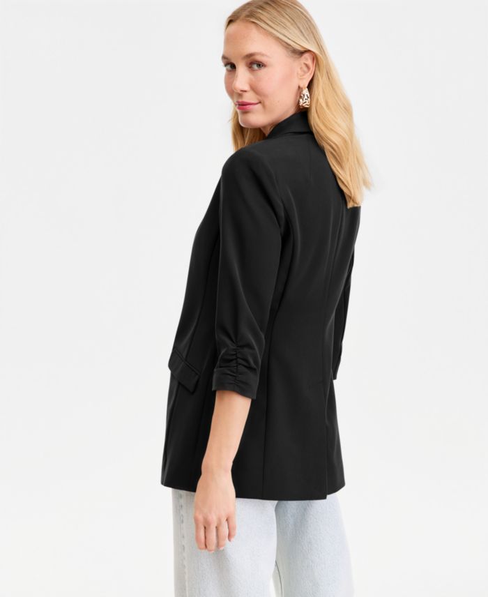 I.n.c. International Concepts Womens 3 4 Sleeve Blazer Created For Macys