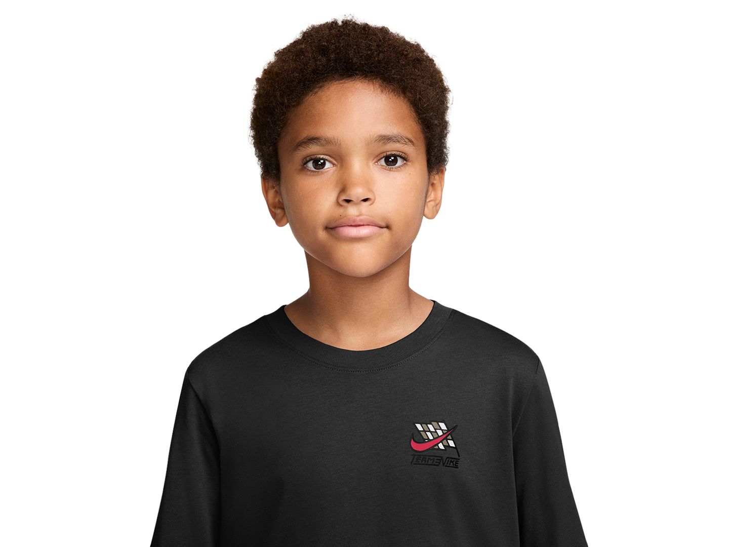 Футболка Nike Sportswear Long-Sleeve для мальчиков, цвет: Чёрный — фото 2