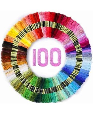 100 colors Embroidery Floss Thread Skeins Cross Stitch Bracelet String