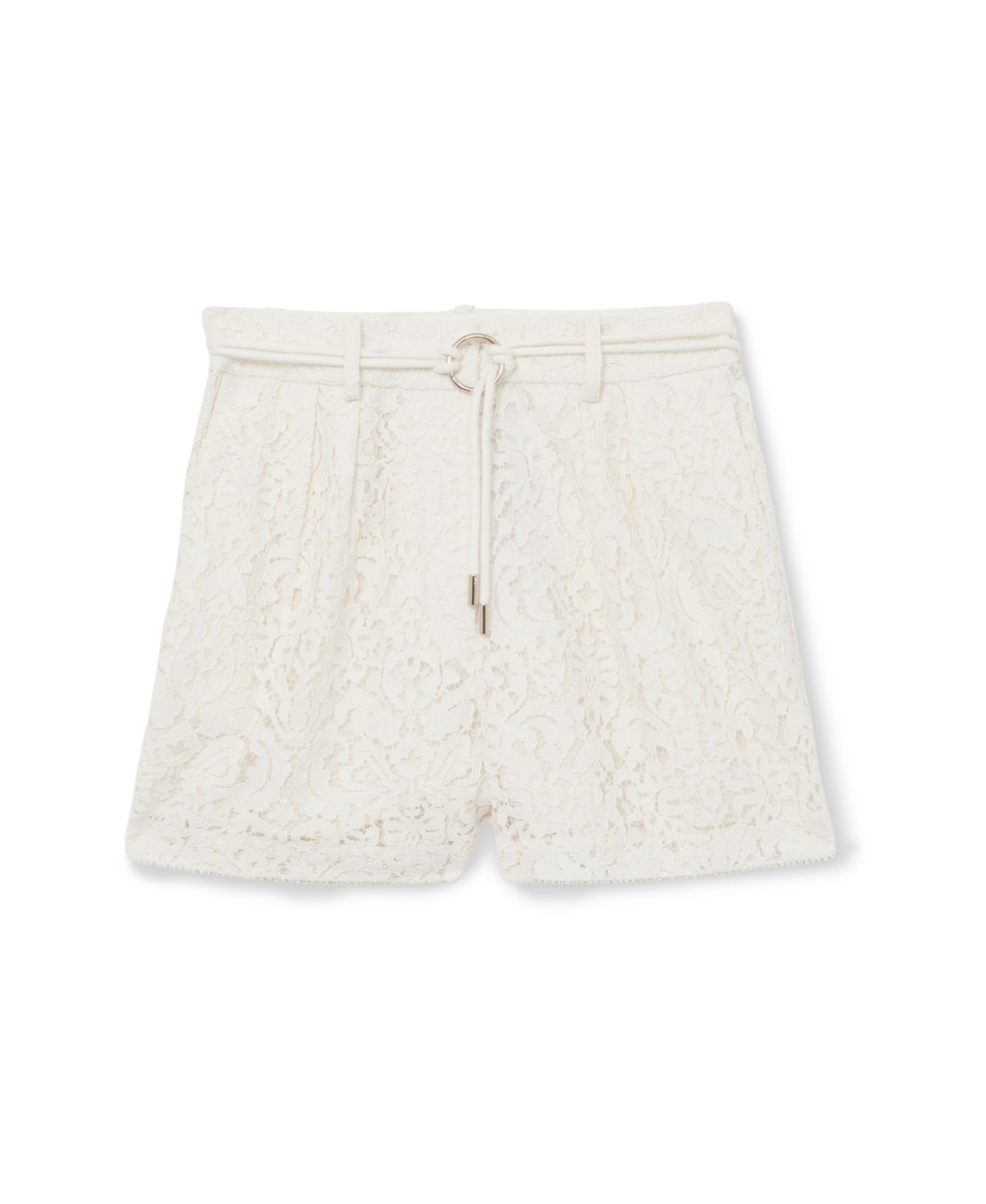 Женские шорты REISS Rope-Belt Lace, цвет: Белый — фото 5