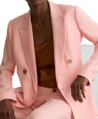 Women's Double-Breasted Peak-Lapel Suit Blazer