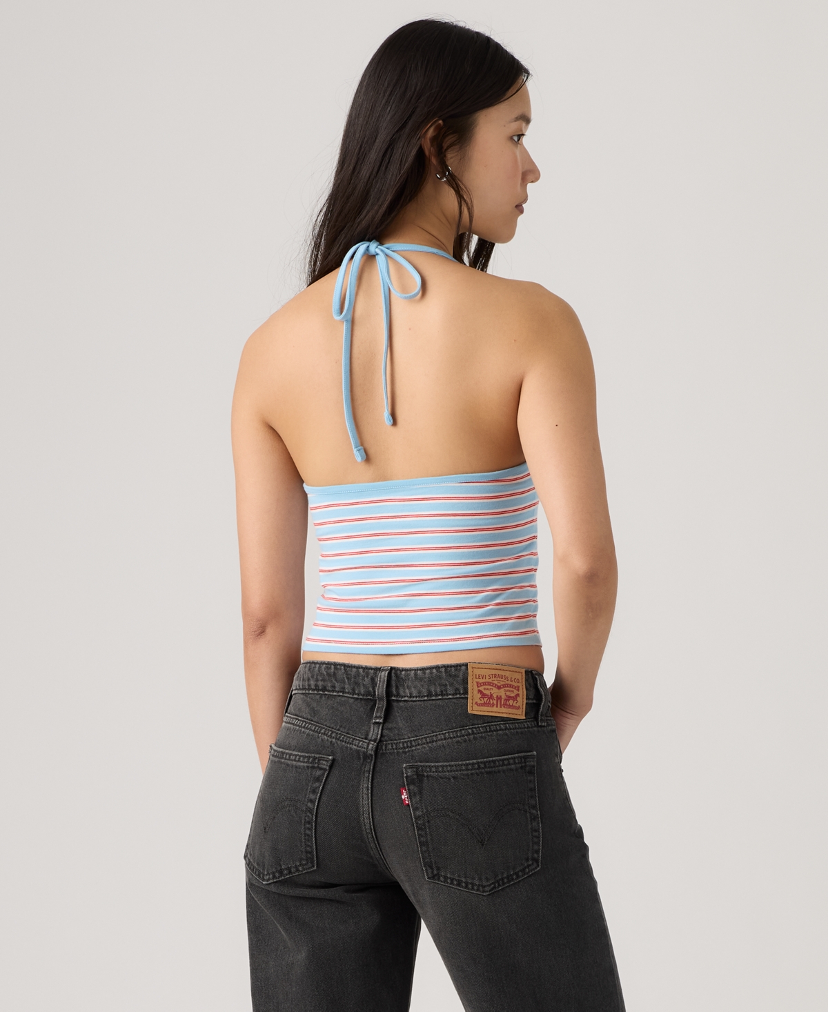 Levi's Women's Ella Striped Halter Crop Top