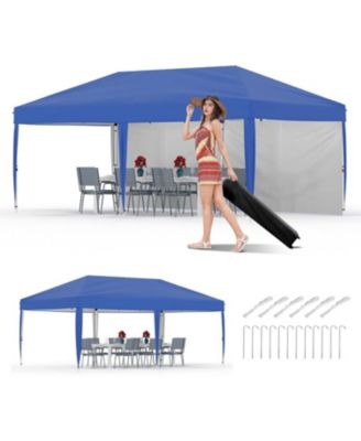 10x20 Pop Up Canopy Tent Outdoor With 2 Removable Sidewalls