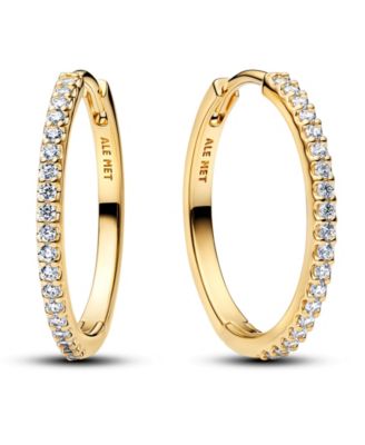 Pandora Sparkling Hoop Earrings - Gold Plated