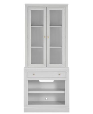 Amren 32" Wood Base with Drawer and Open Storage Hutch