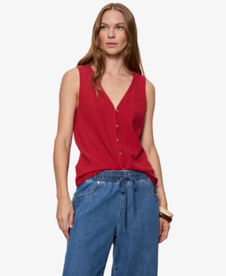 Petite Cotton Easy Textured Tank Top