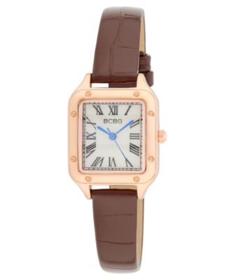 Women's Quartz Square Rose Gold Stainless Steel Watch 25mm