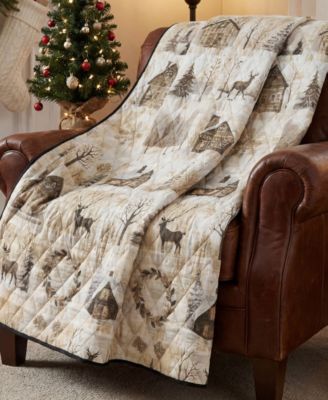 Antique Winter Reversible Throw, 50"x 60"