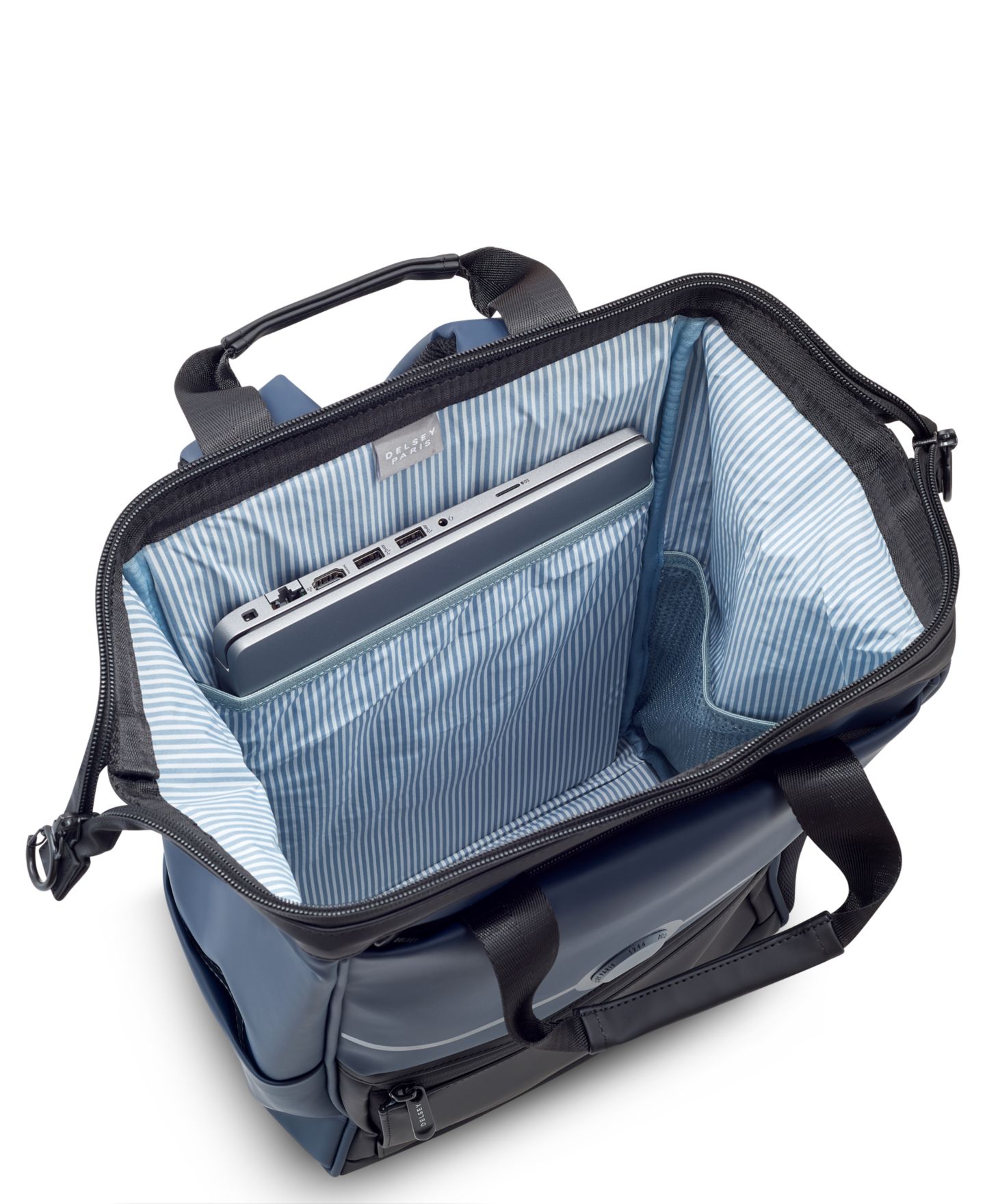 Рюкзак Delsey Paris Turenne Soft Widemouth 15.25", цвет: Ночной синий — фото 5