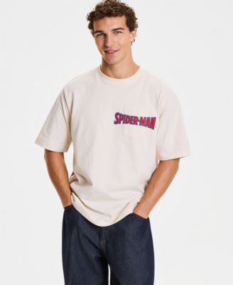 Men's and Women's Spider-Man 100th Parade Balloon Pocket Graphic T-Shirt