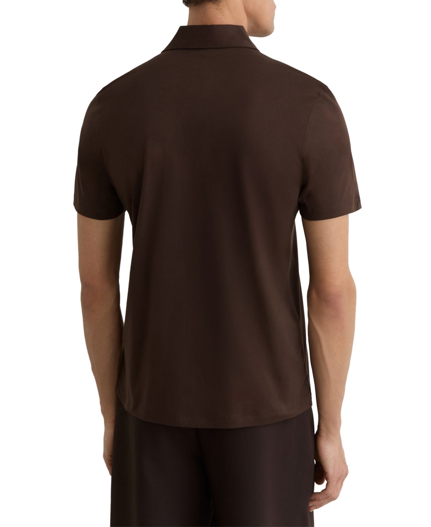 Мужское поло REISS Earl Air-Water Cotton Polo Shirt, цвет: Коричневый — фото 3