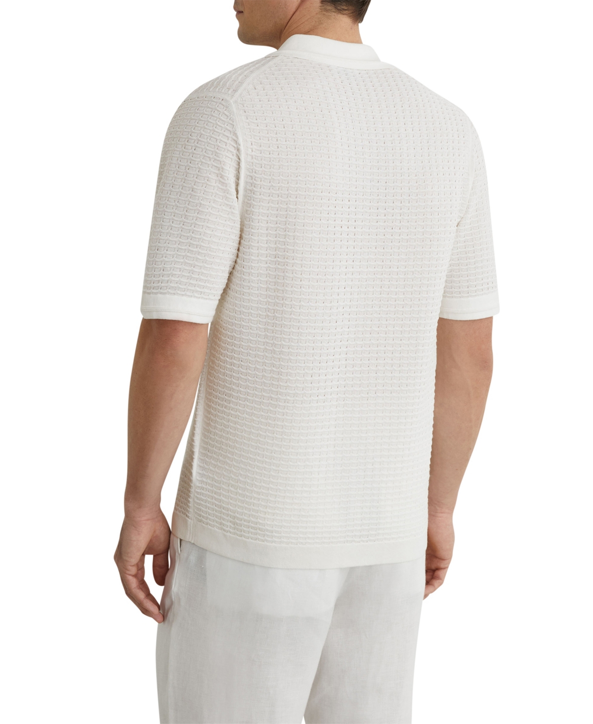 Reiss Men's Clifton Button Through Textured Shirt