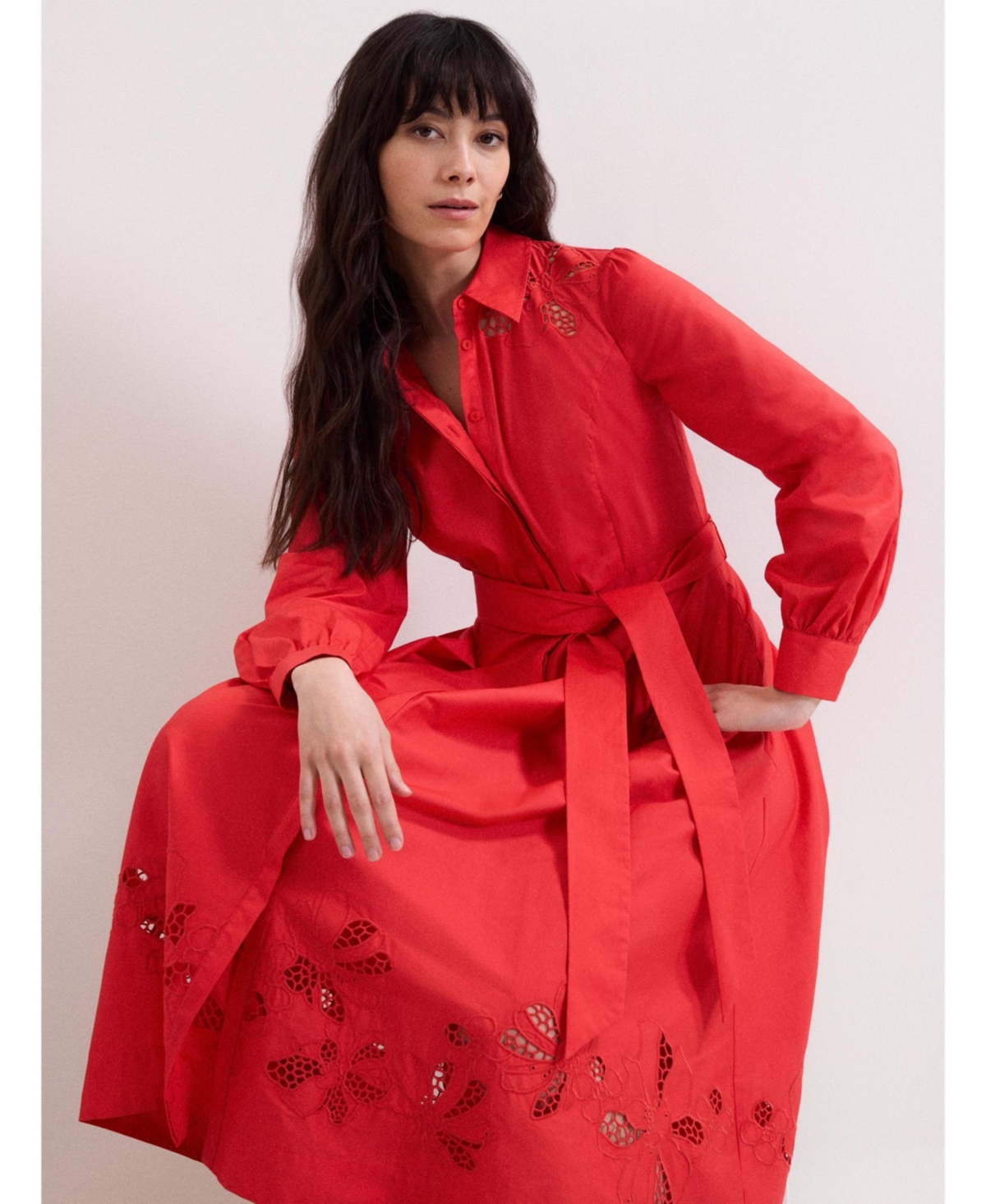 Phase Eight Women's Kim Cutwork Hem Midi Dress