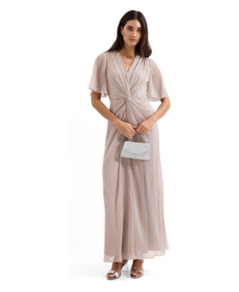 Женское платье Phase Eight Dorinda Metallic Twist Front Maxi, цвет: Металлик