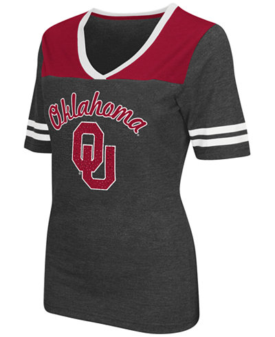 Colosseum Women's Oklahoma Sooners Twist V-neck T-Shirt
