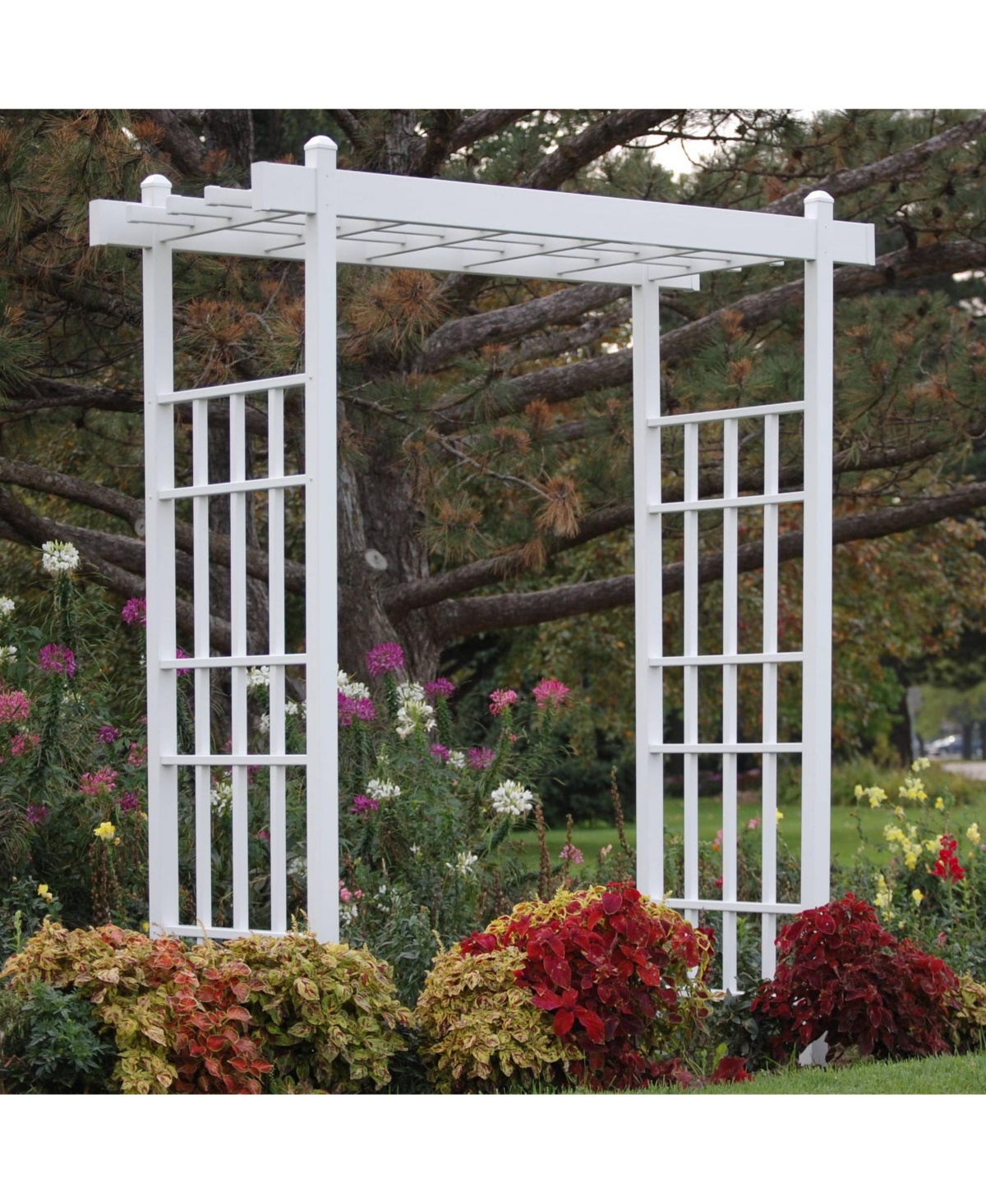 Dura-Trel Bakersfield 28 x 72 x 82 Inch Pvc Vinyl Outdoor Garden Patio Arbor