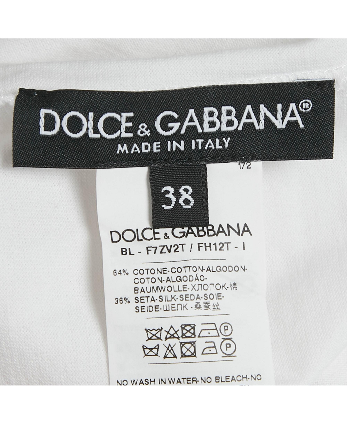 Pre-Owned Dolce & Gabbana Women's Floral Print Silk And Jersey Top