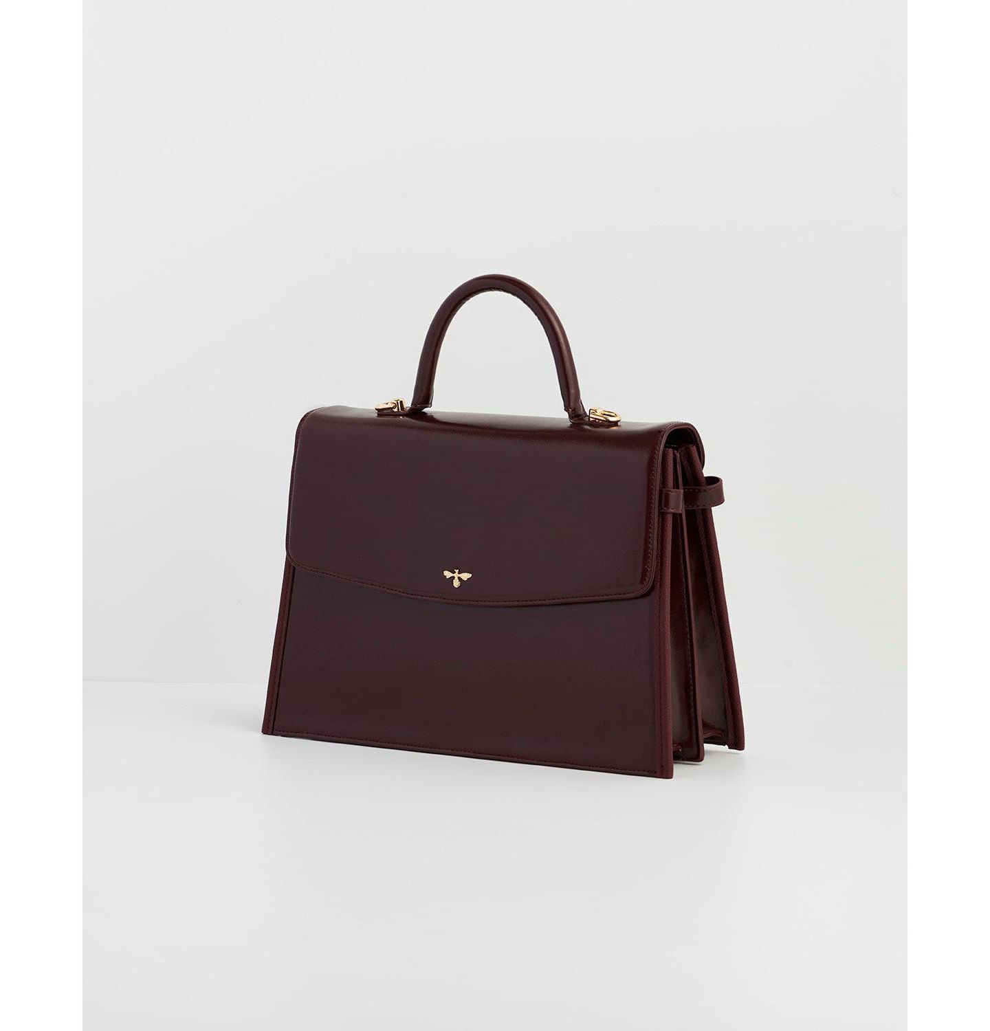 Женская сумка Fable England Ruby Cherry Structured Medium Tote, цвет: Вишнёвый — фото 5