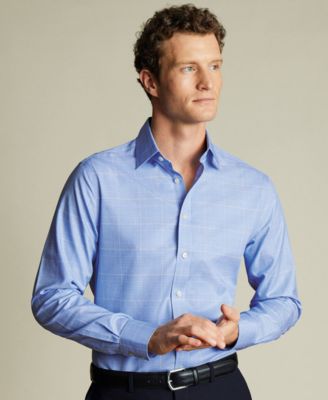 Men's Slim-Fit Spread Collar Dress Shirt