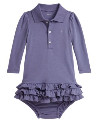 Baby Girls' Long-Sleeve Polo Dress and Bloomer, 2-Piece Set