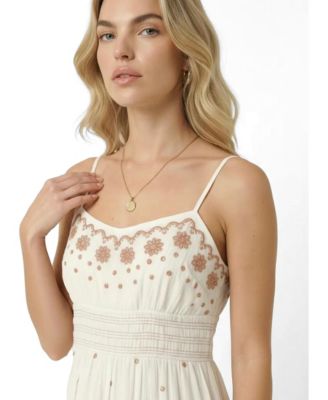 golden goose embroidered sleeveless maxi dress Sleeveless tailored long dress with embroidered golden phoenix  Sofiq