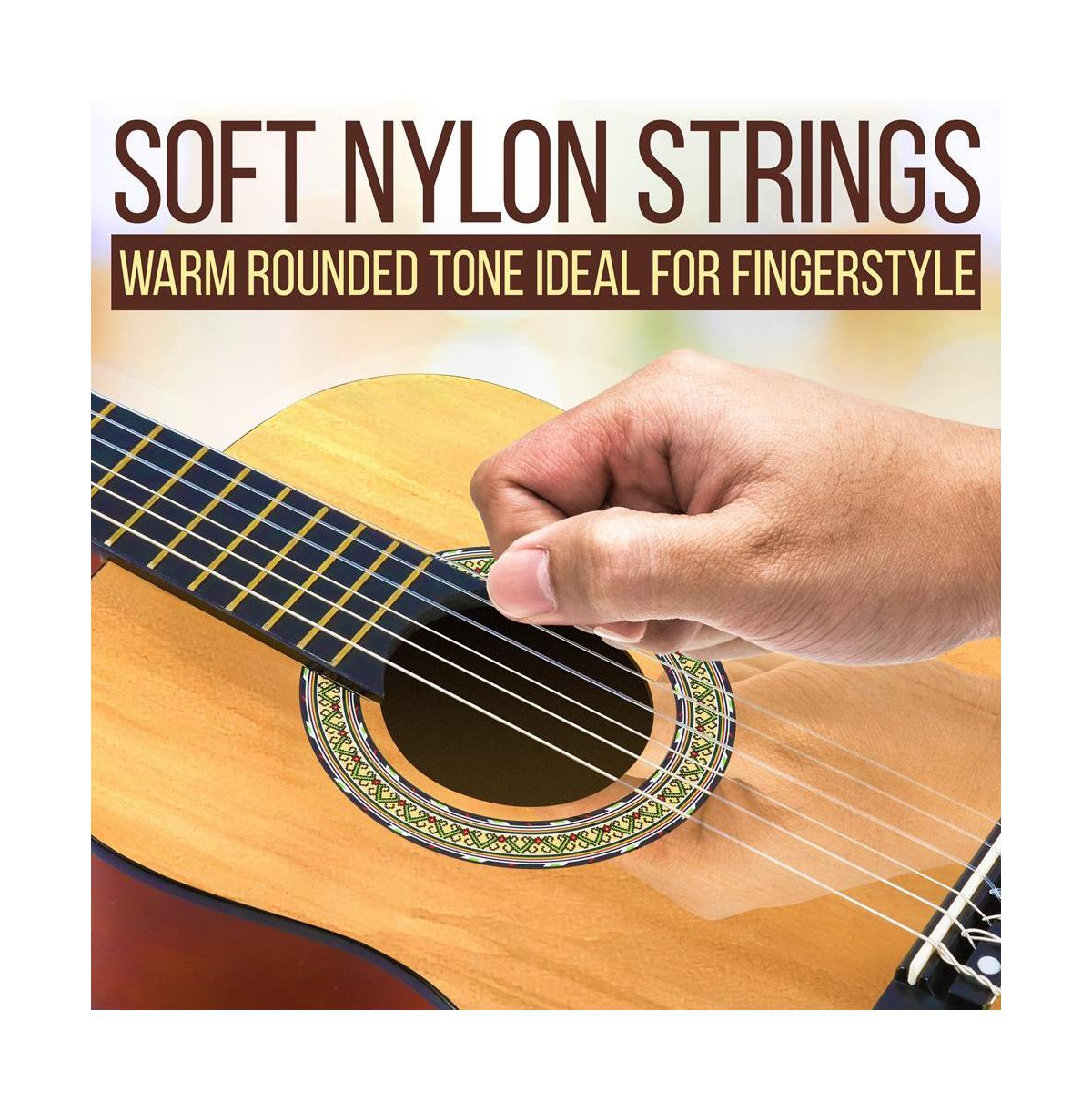 Pyle 34" Classical Guitar Kit - Includes Digital Tuner, Gig Bag, and Accessories (PGACLS40)