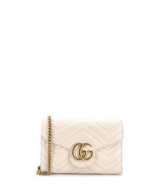 Mini GG Marmont Chain Wallet Matelasse Leather