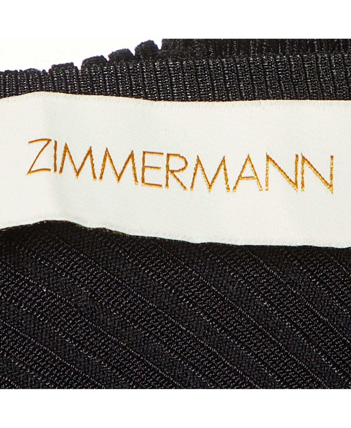 Pre-Owned Zimmermann Women's Ruffle Detail Rib Knit One Shoulder Top