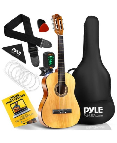 Детские игрушки Pyle 30" Junior Classic Style Guitar Kit with Digital Tuner, Ages 4+