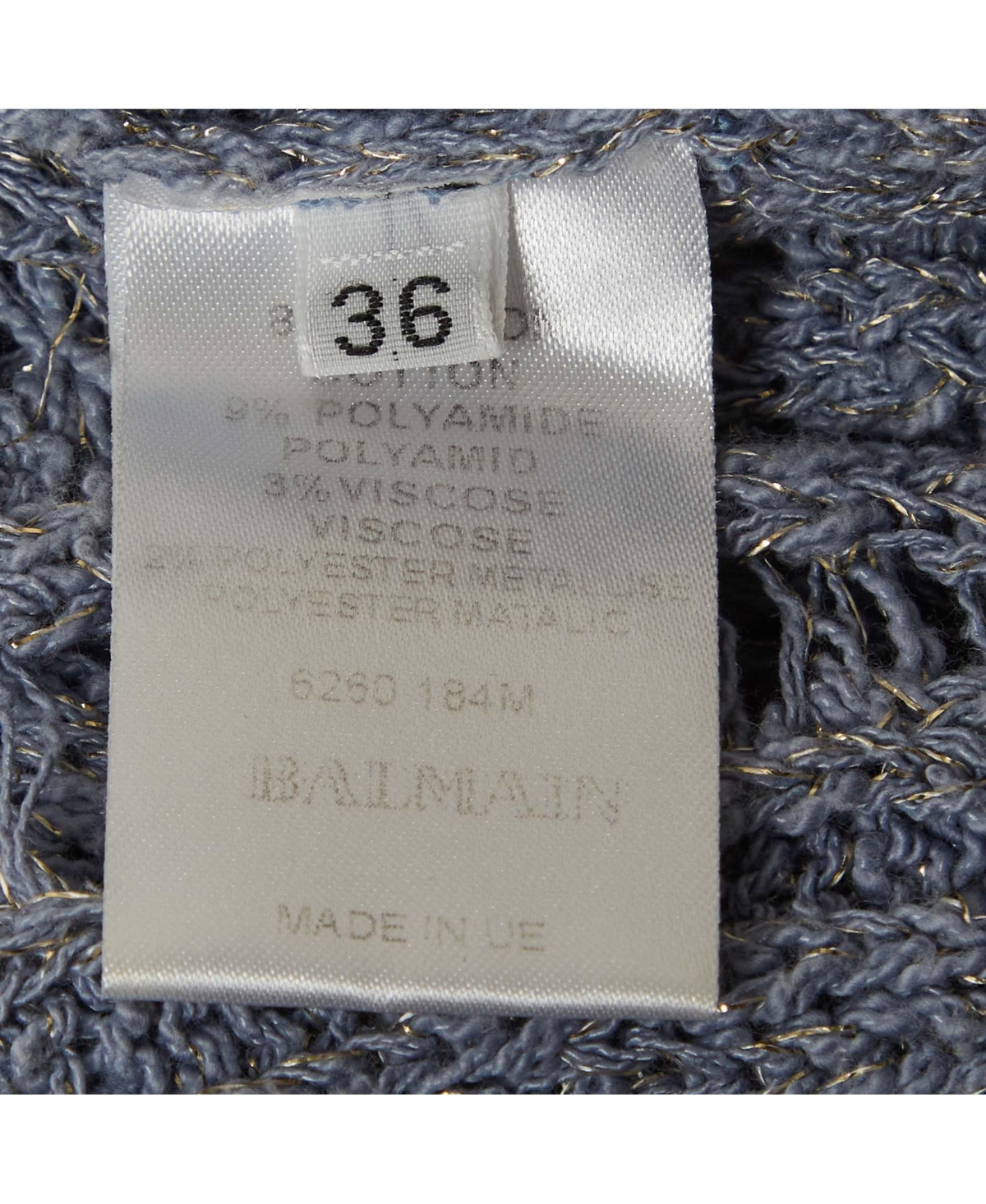 Pre-Owned Balmain Women's Lurex Open Knit Sweater