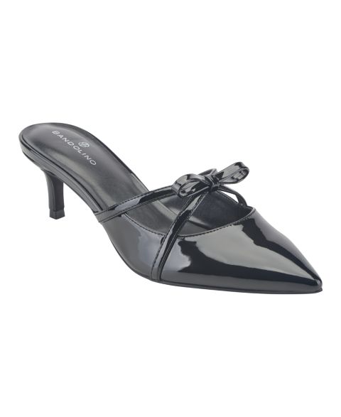 Женские туфли Bandolino Mokita Crisscross Bow Kitten Heel, цвет: Чёрный лаковый