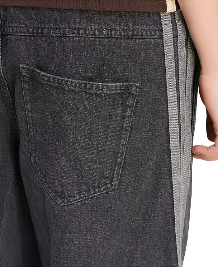 Women's Stadium Washed Denim Loose-Fit Pants - thumbnail 4