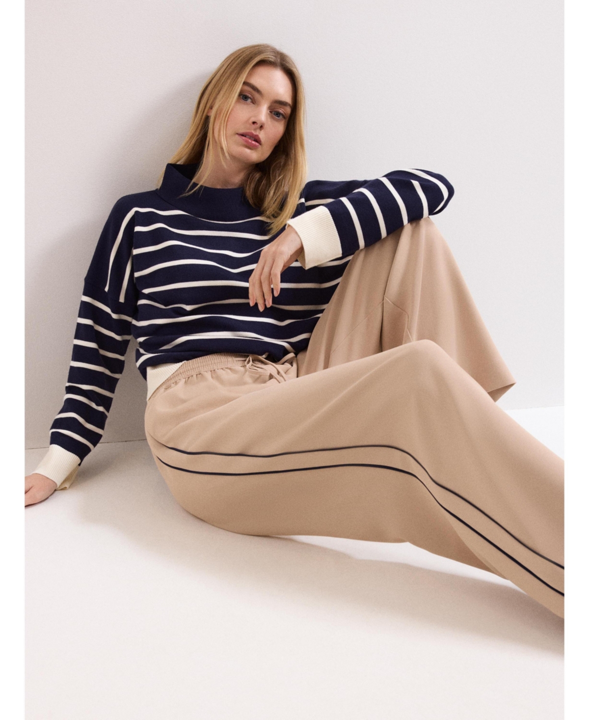 Phase Eight Women's Wide Leg Stripe Detail Skye Trousers