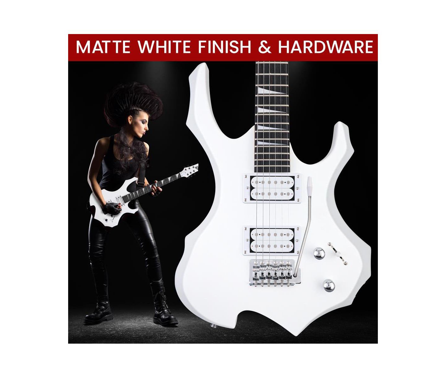 Детские игрушки Pyle 6-String Electric Guitar Kit - Includes Amplifier, Digital Tuner, and Accessories — фото 3