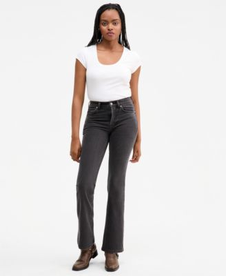 Women's Double Knot Cotton High-Rise Bootcut Jeans