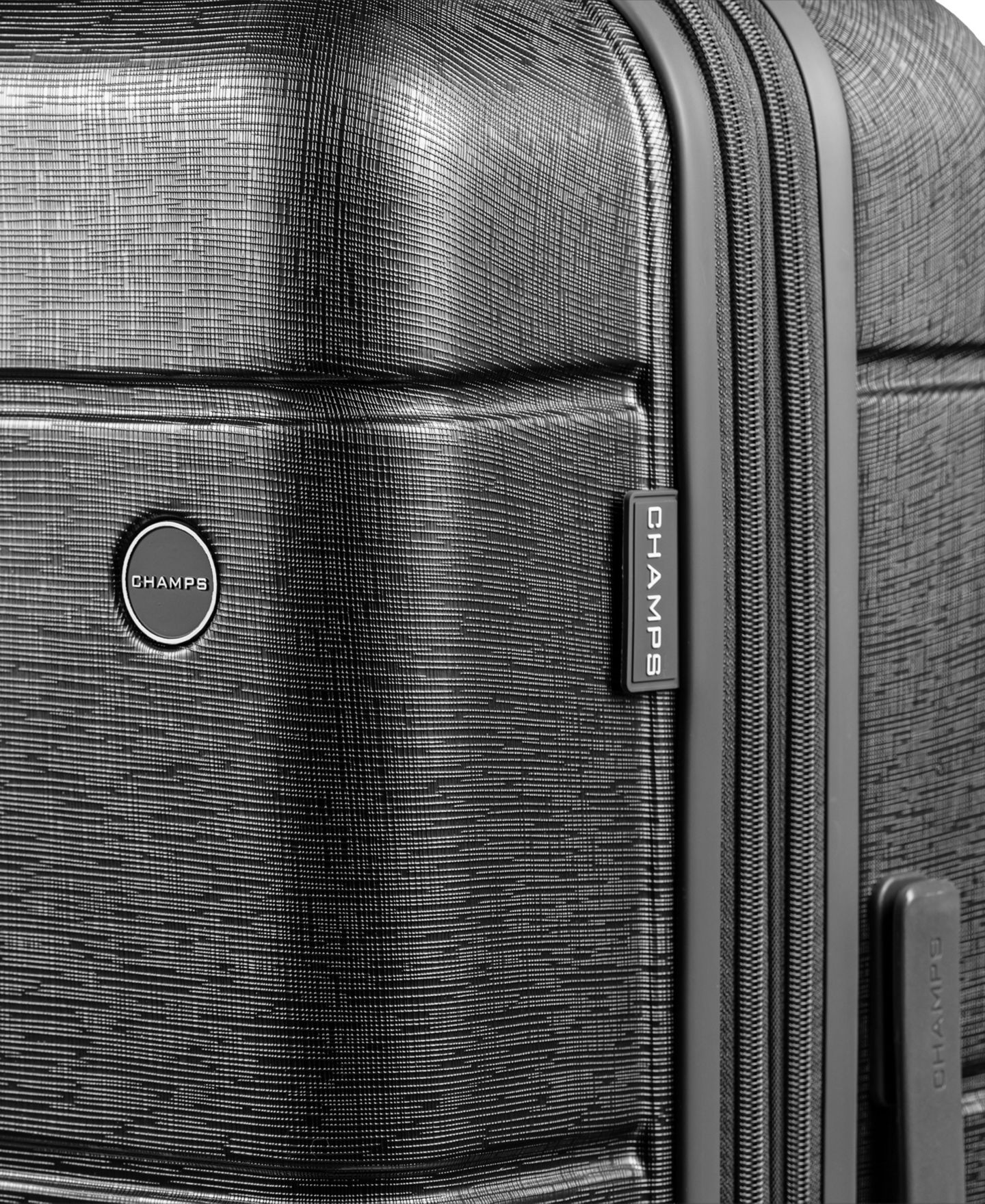 Чемоданы CHAMPS Linen II 3-Piece Hardside Expandable Luggage Set, цвет: Чёрный — фото 3