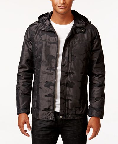 INC International Concepts Men's Hooded Camo Jacket, Only at Macy's