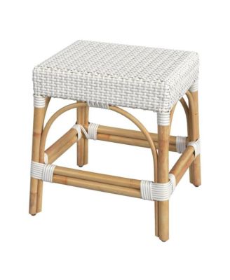 Robias Rattan Rectangular 18" Dining Stool
