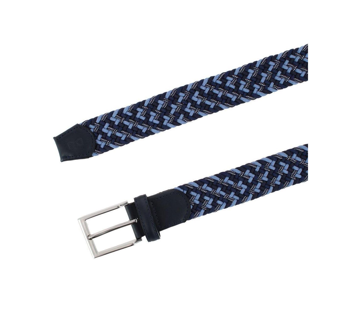 Мужской ремень TRAFALGAR Big & Tall Edward European Weave Golf Braided Belt, цвет: Синий — фото 2