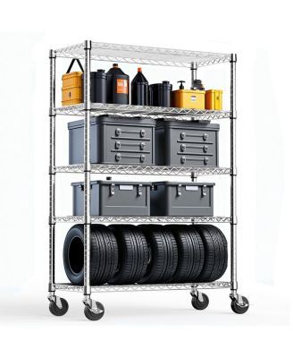 5-Shelf Heavy Duty Wire Storage Shelving Unit