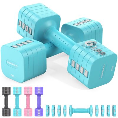 5-in-1 Adjustable Dumbbells Pair, LBS Quick-Adjust Hand Weights for Home Gym and Outdoor Training