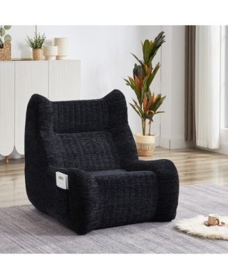 Bean Bag Chair, Oversized Comfy Lazy Floor Lounge Sofa with Armrests and Back Support for Living Room, Bedroom or Dorm