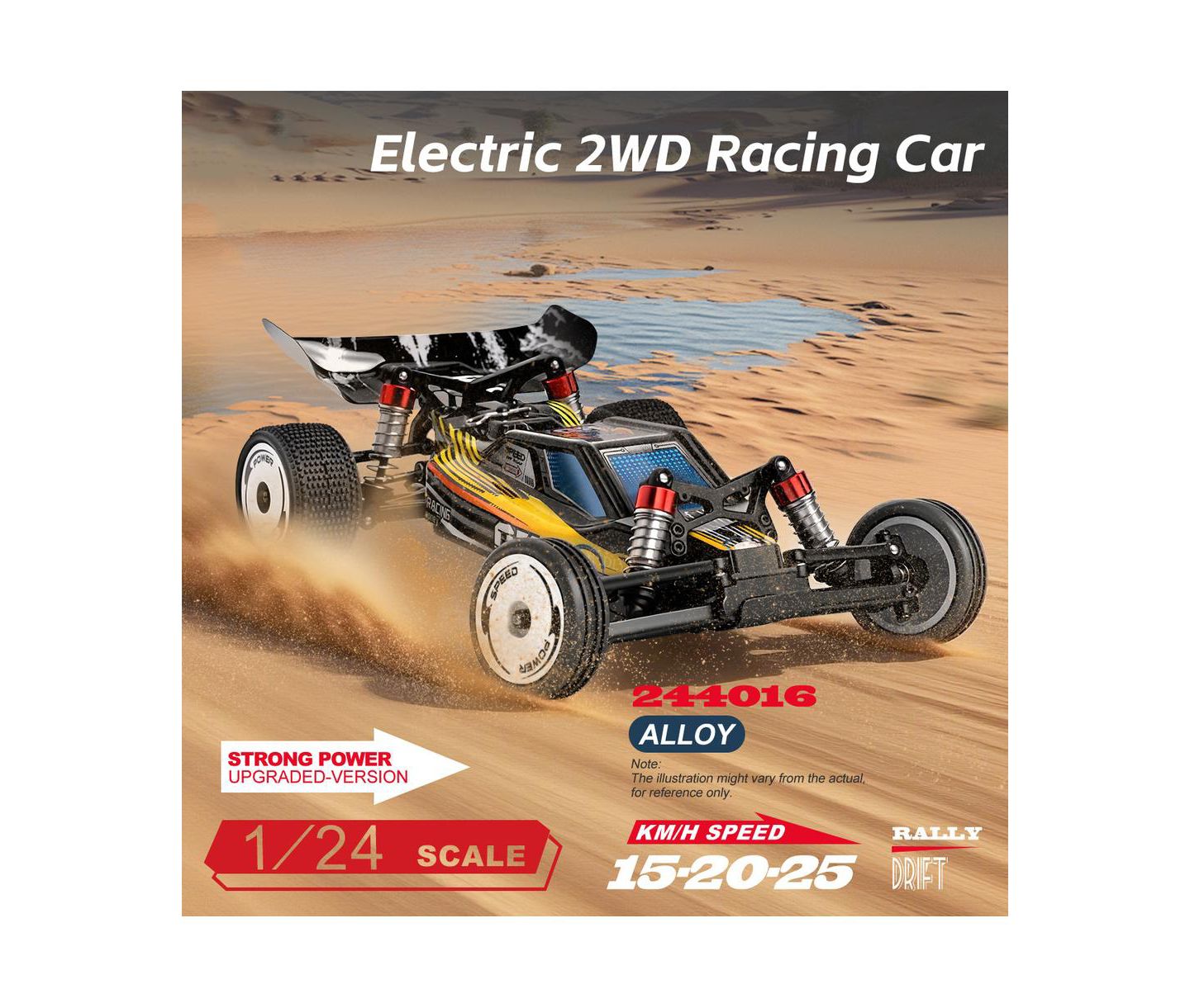 Детская игрушка Bruce & Shark 1:24 Scale Off-Road 3-Speed RC Car, цвет: Чёрный — фото 2